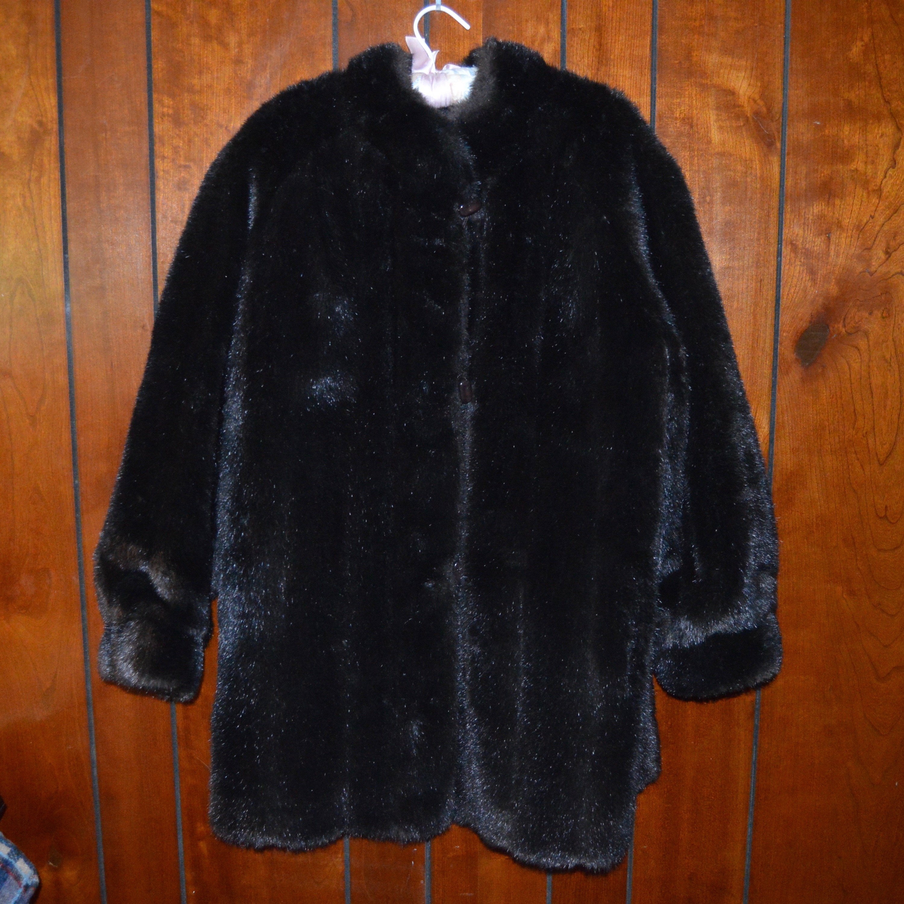 Vintage Faux Fur Mid-Length Coat