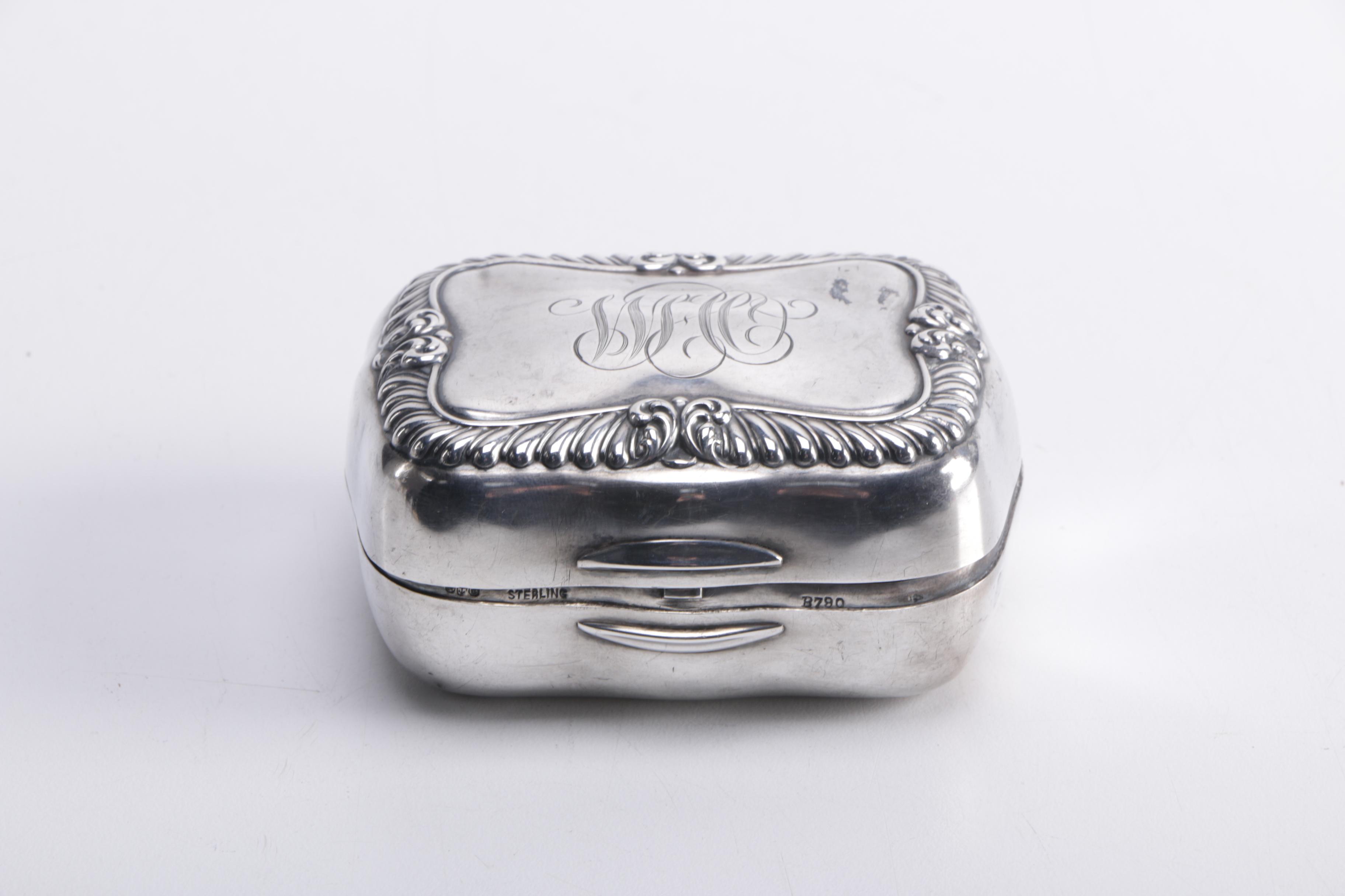 Sterling Silver Vanity Accessories Featuring La Pierre Mfg. Co.