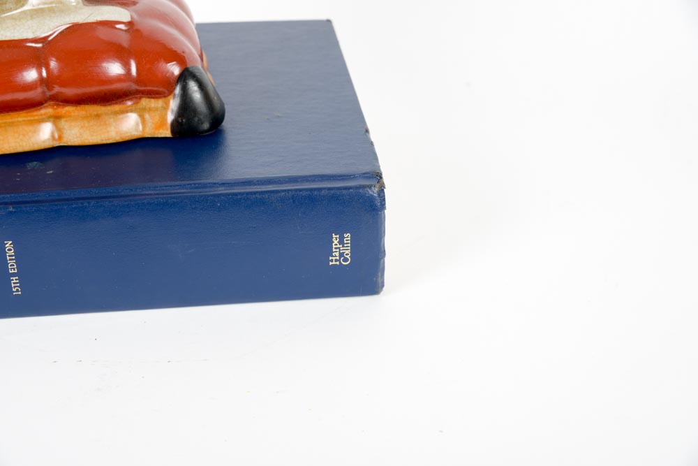 Copy of "Etiquette" by Emily Post with Ceramic Cat Figurine