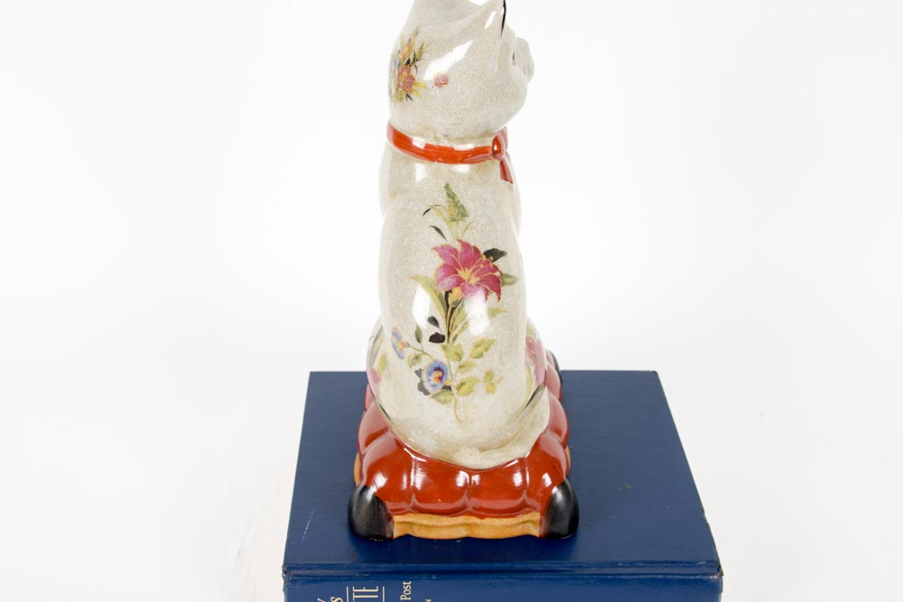 Copy of "Etiquette" by Emily Post with Ceramic Cat Figurine