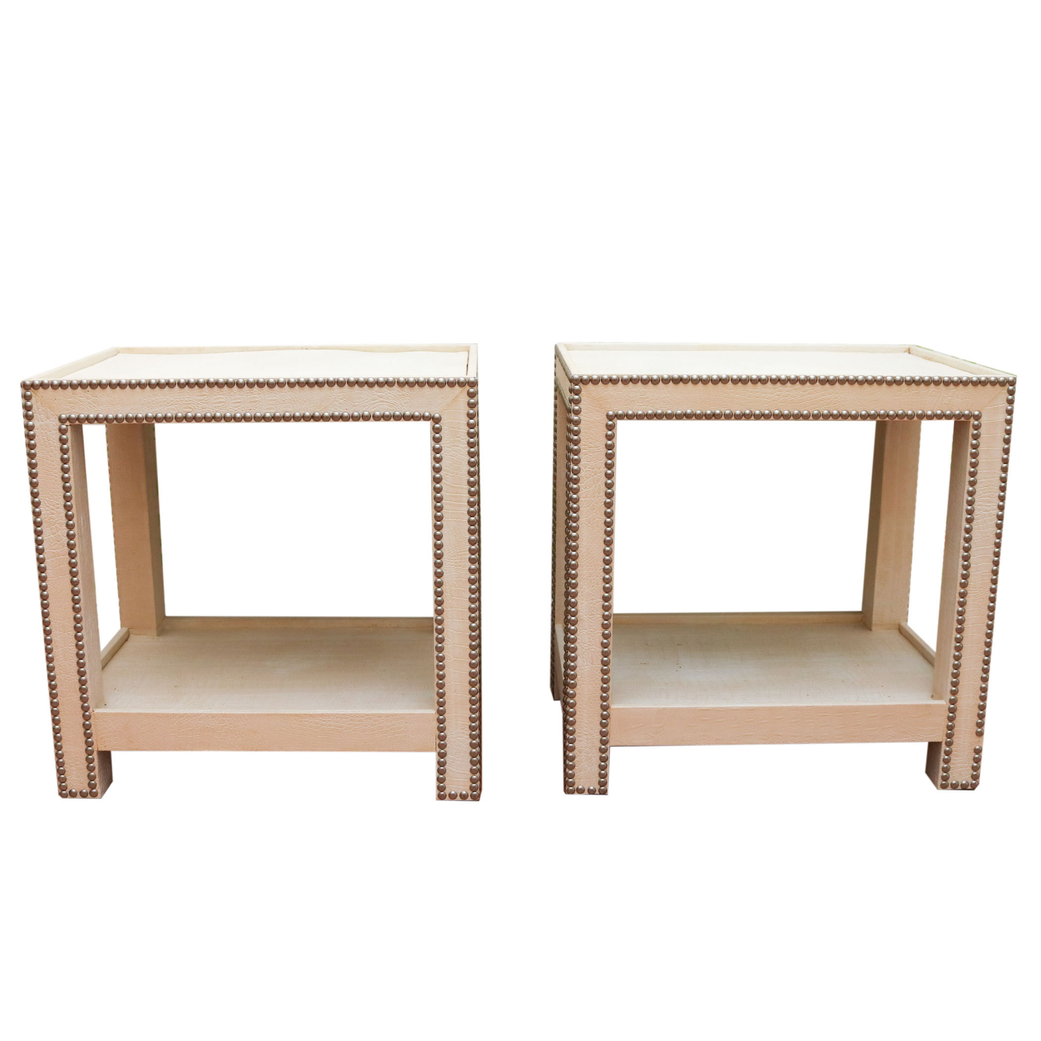 Faux Crocodile Side Tables by Dransfield & Ross