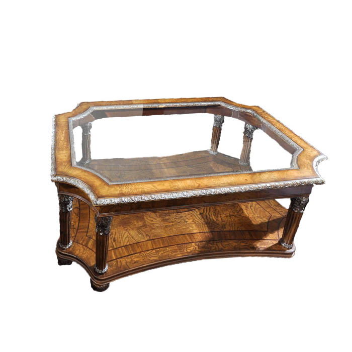 Contemporary Glass Top Coffee Table