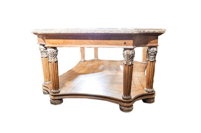 Contemporary Glass Top Coffee Table