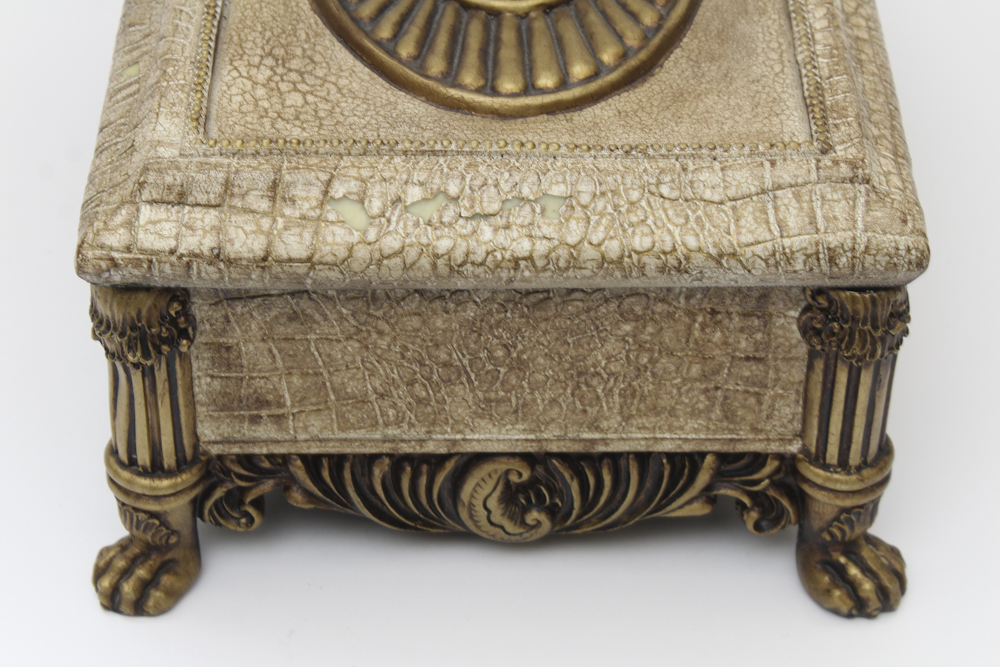 Rococo-Style Faux Alligator Trinket Box