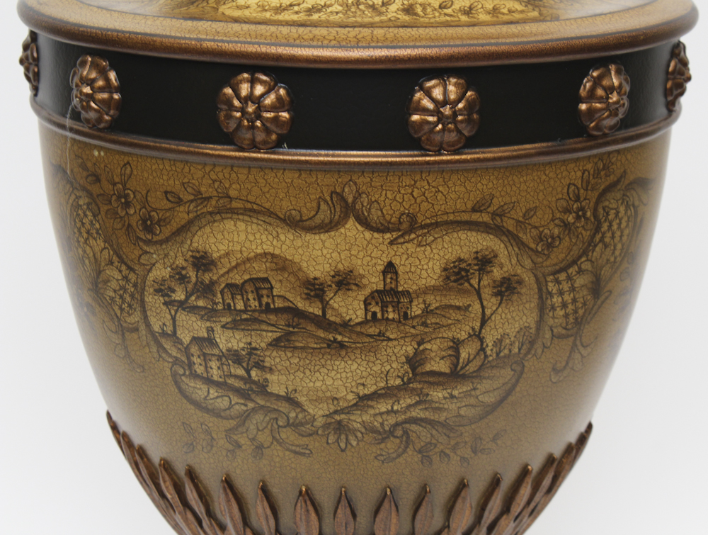 Dutch Landscape Decorative Urn