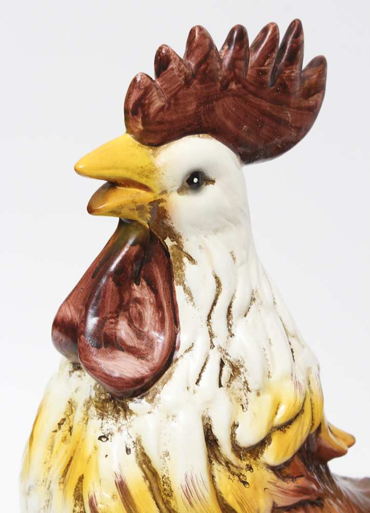 Ceramic Rooster Figurine