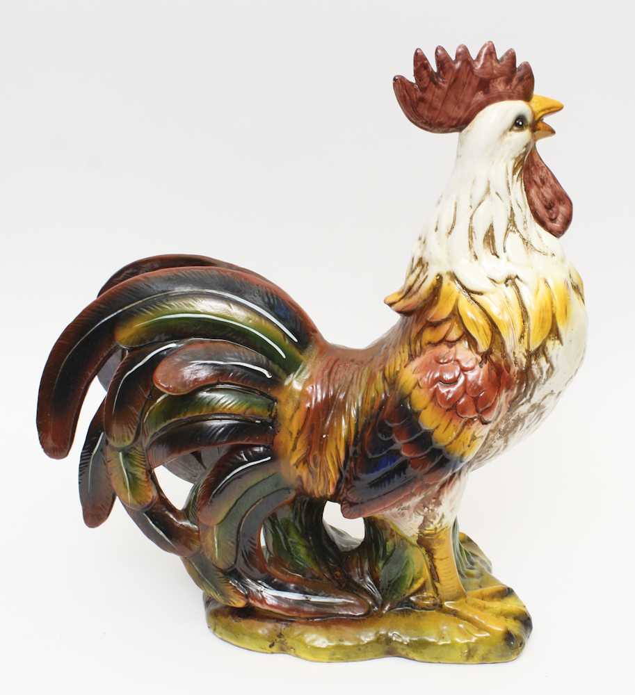 Ceramic Rooster Figurine