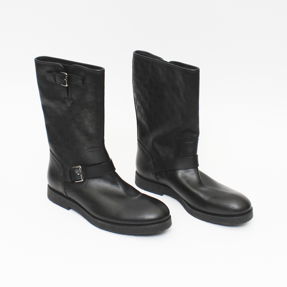 Louis Vuitton Black Backfire Moto Boots