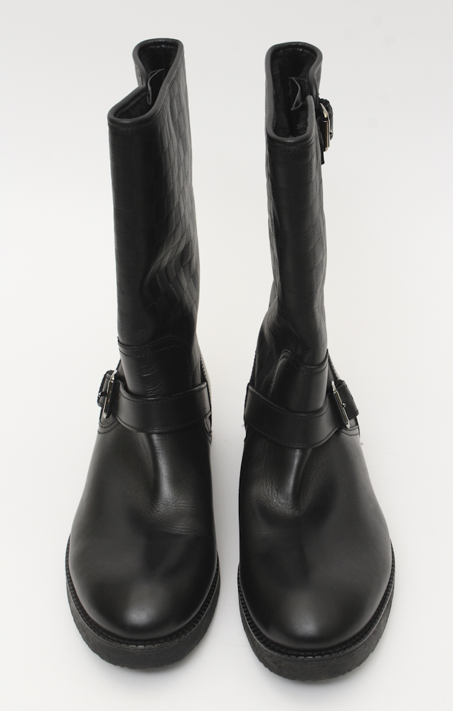 Louis Vuitton Black Backfire Moto Boots