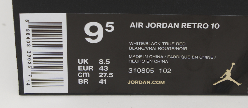 Nike Air Jordan Retro 10 "Chicago" Men's Basketball Sneakers