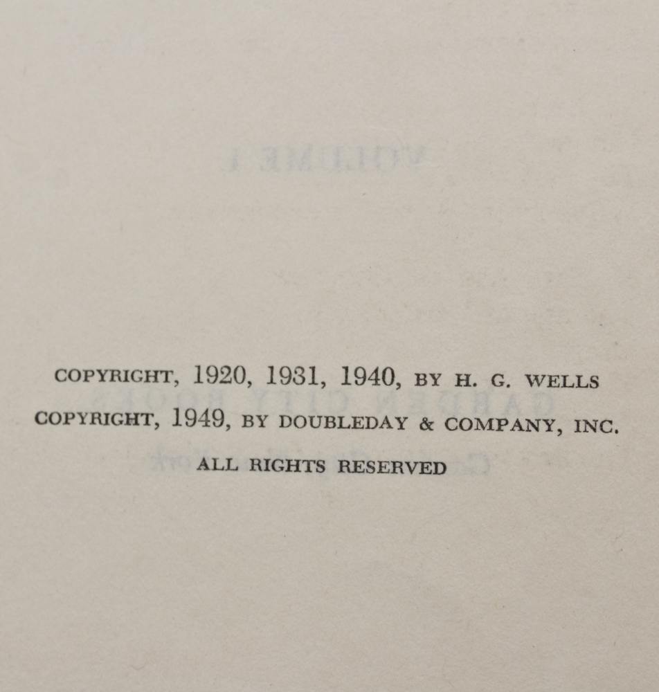 1949 Two Volume Set of "The Outline of History" by H.G. Wells