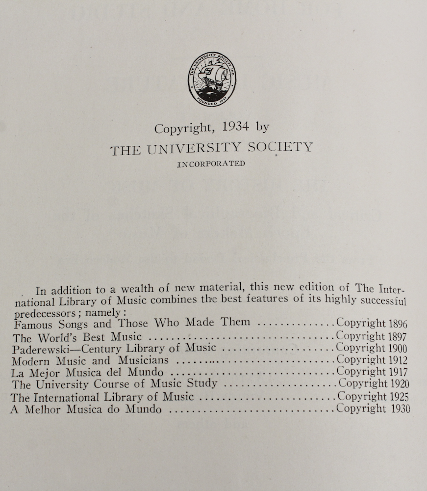 Collection of "The International Library of Music" Books