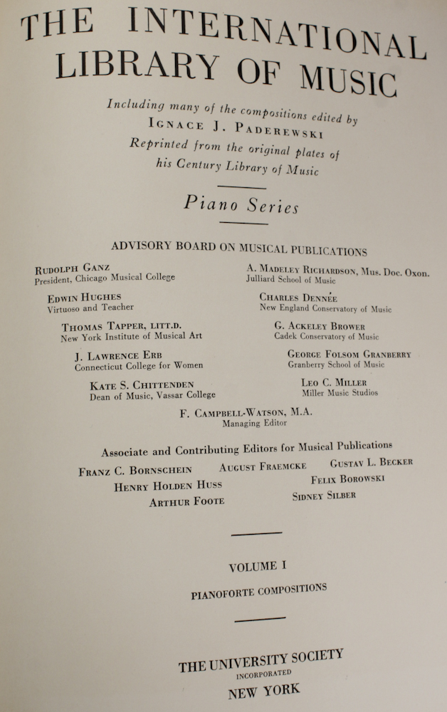 Collection of "The International Library of Music" Books