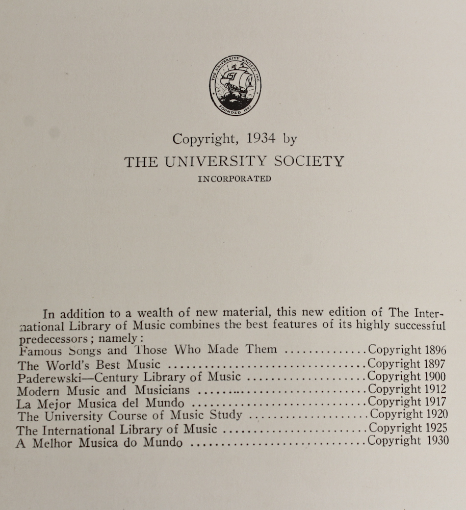 Collection of "The International Library of Music" Books