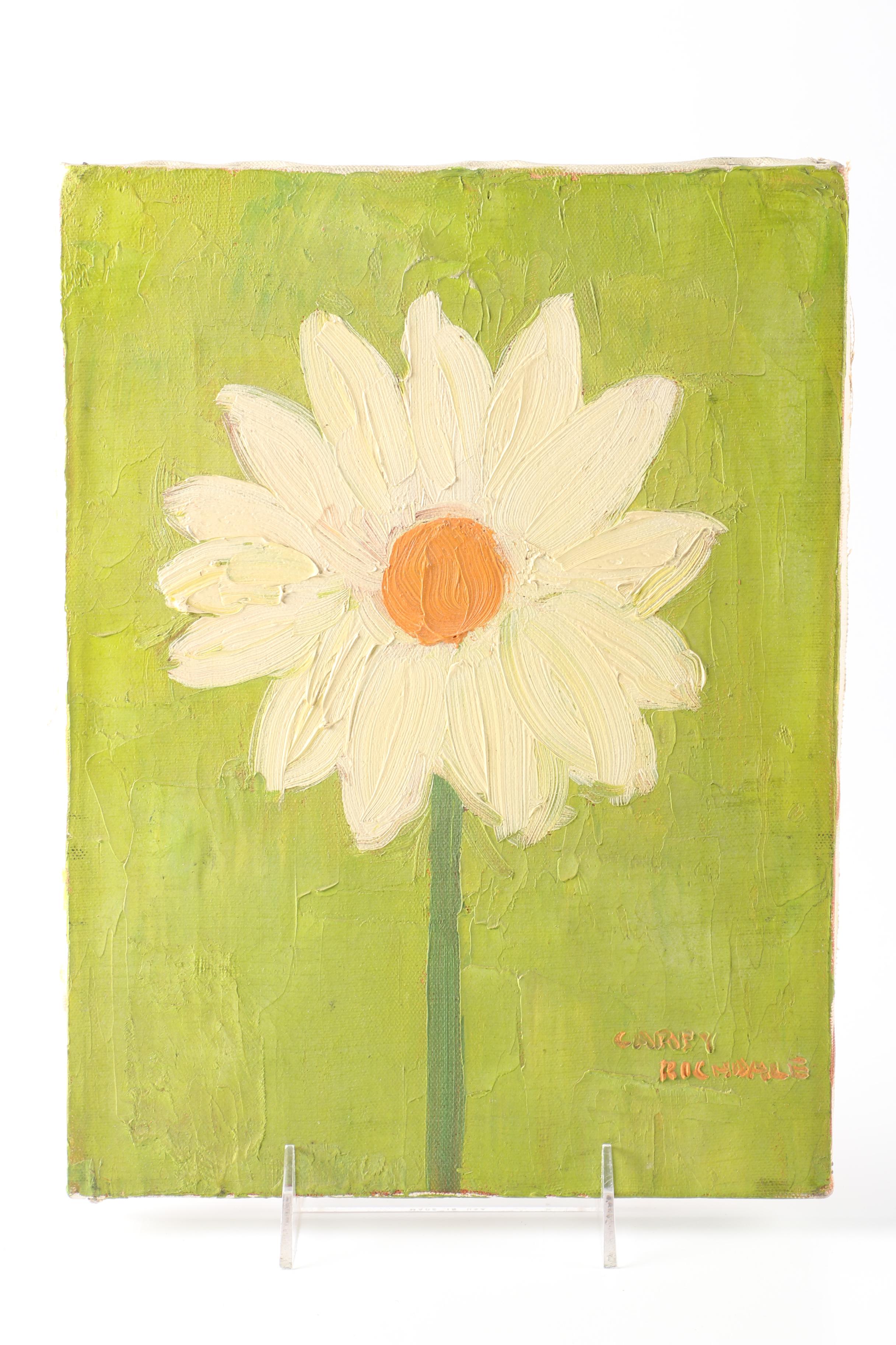 Floral Themed Oil on Canvas Paintings