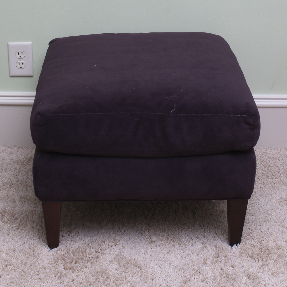 Plush Purple Ottoman