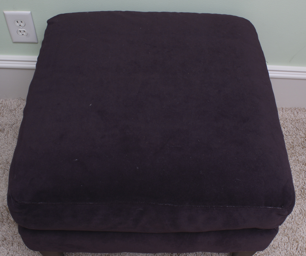 Plush Purple Ottoman