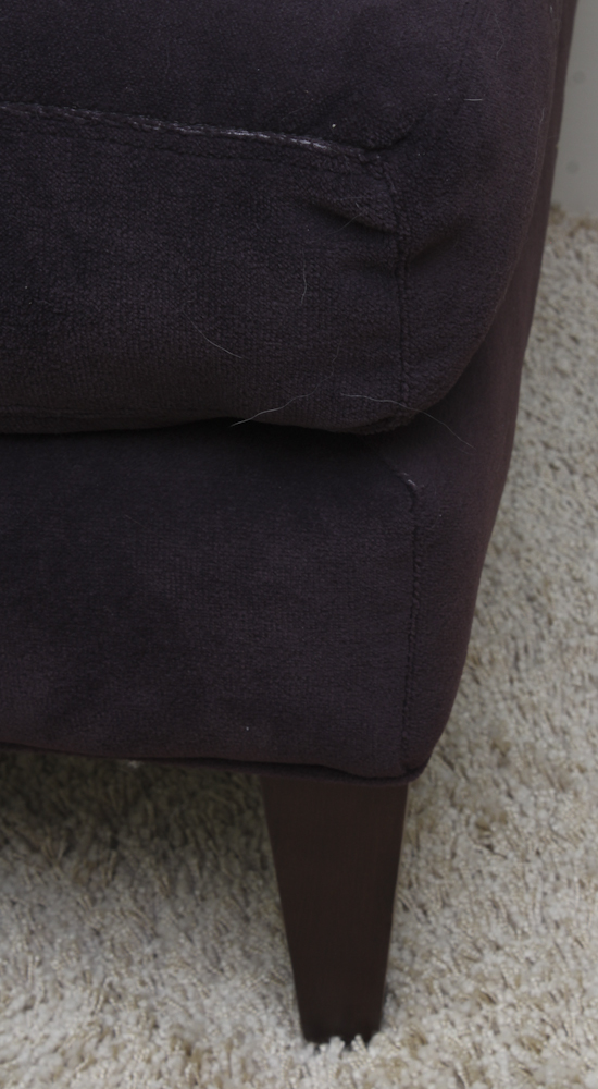 Plush Purple Ottoman