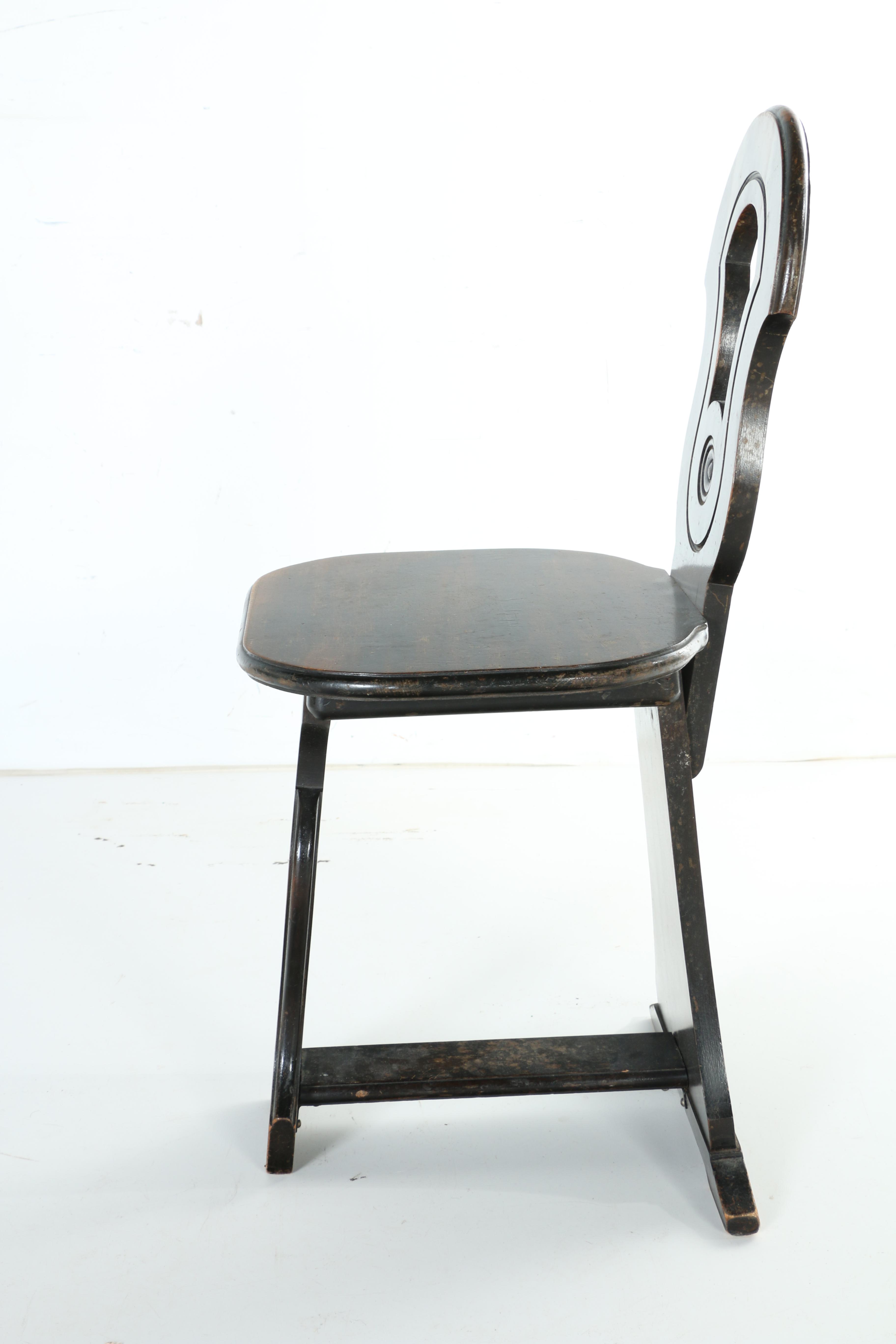 Vintage Walnut Hall Chair by Davis Birely