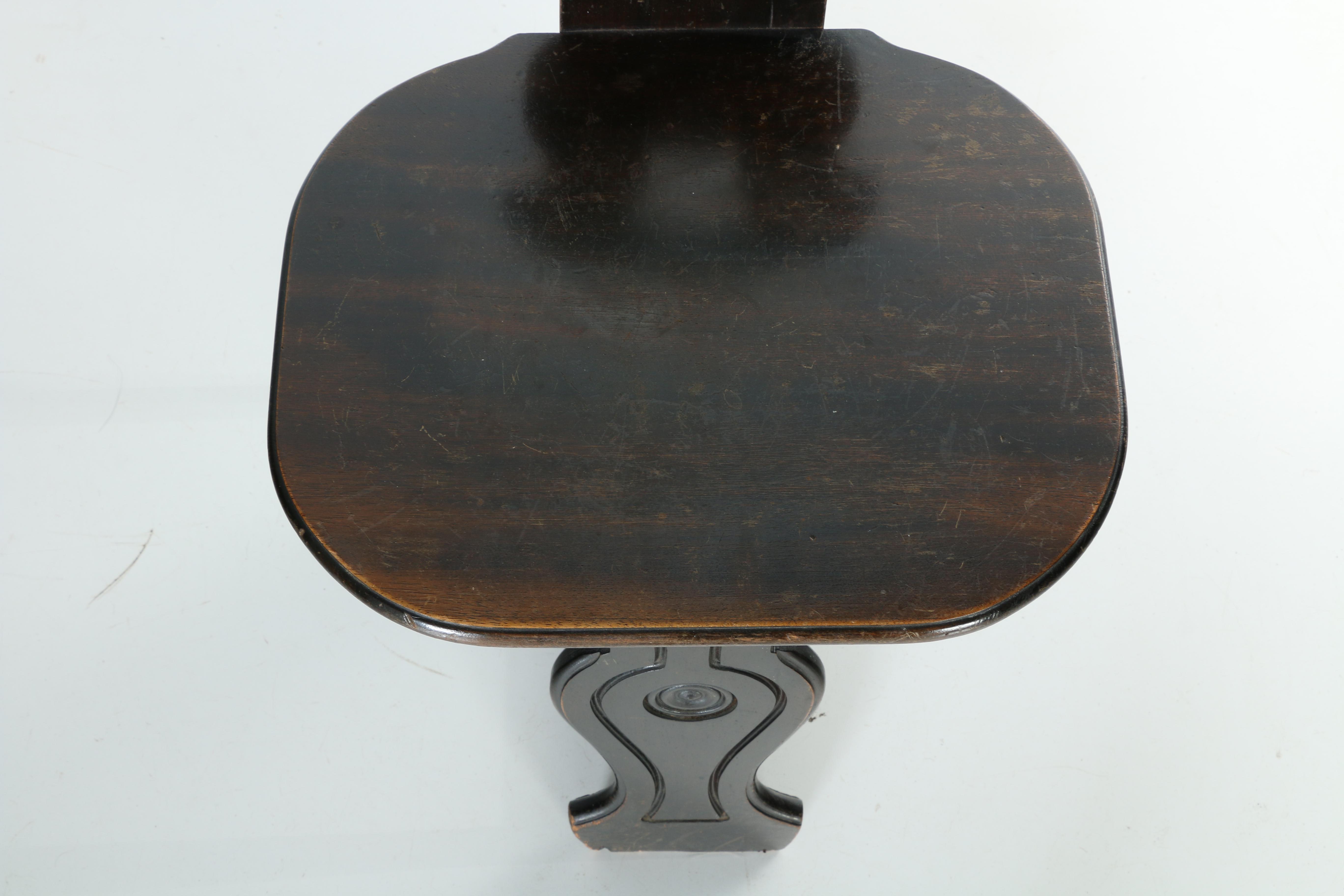 Vintage Walnut Hall Chair by Davis Birely