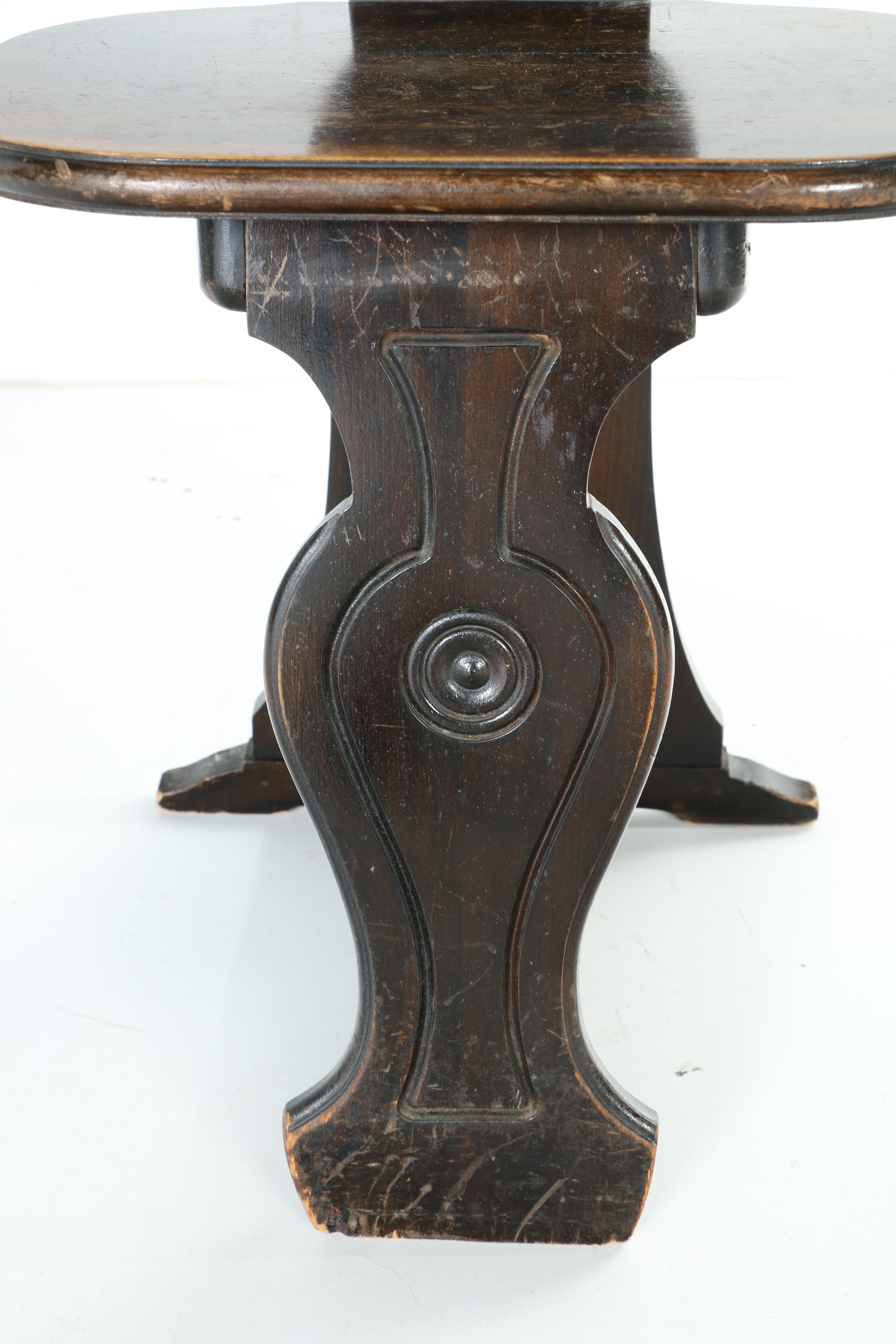 Vintage Walnut Hall Chair by Davis Birely