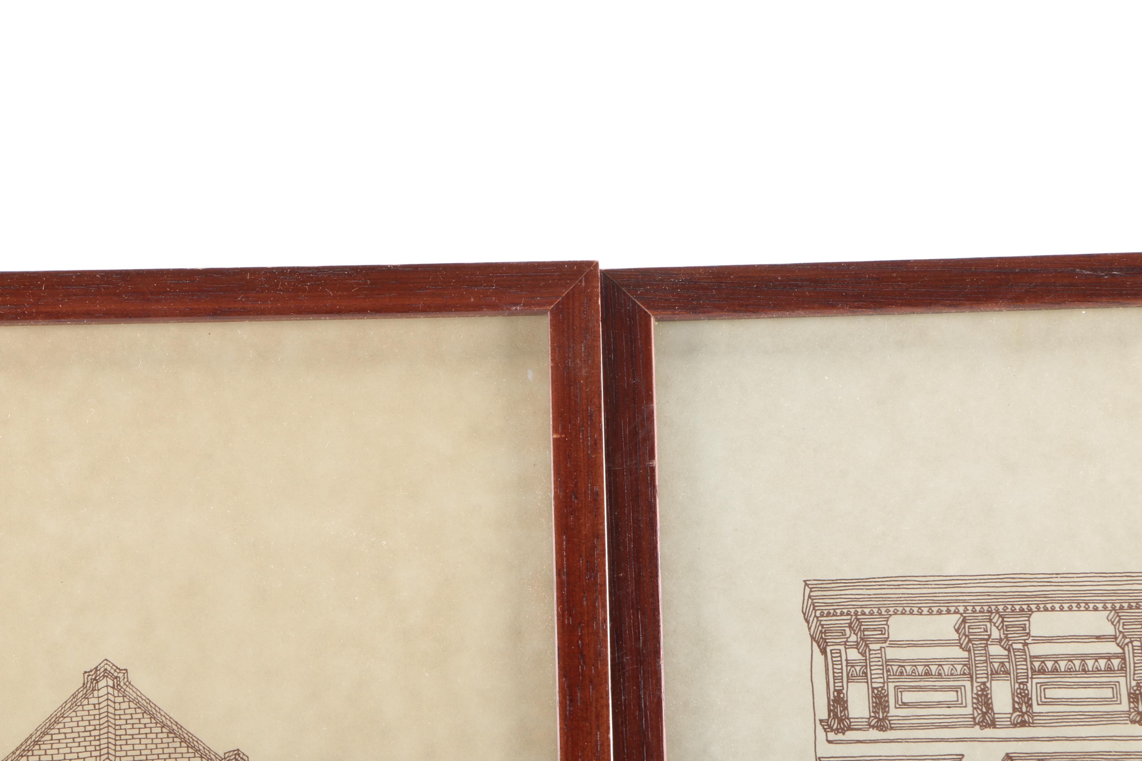 John Suchy Signed Offset Lithographs of Row Houses