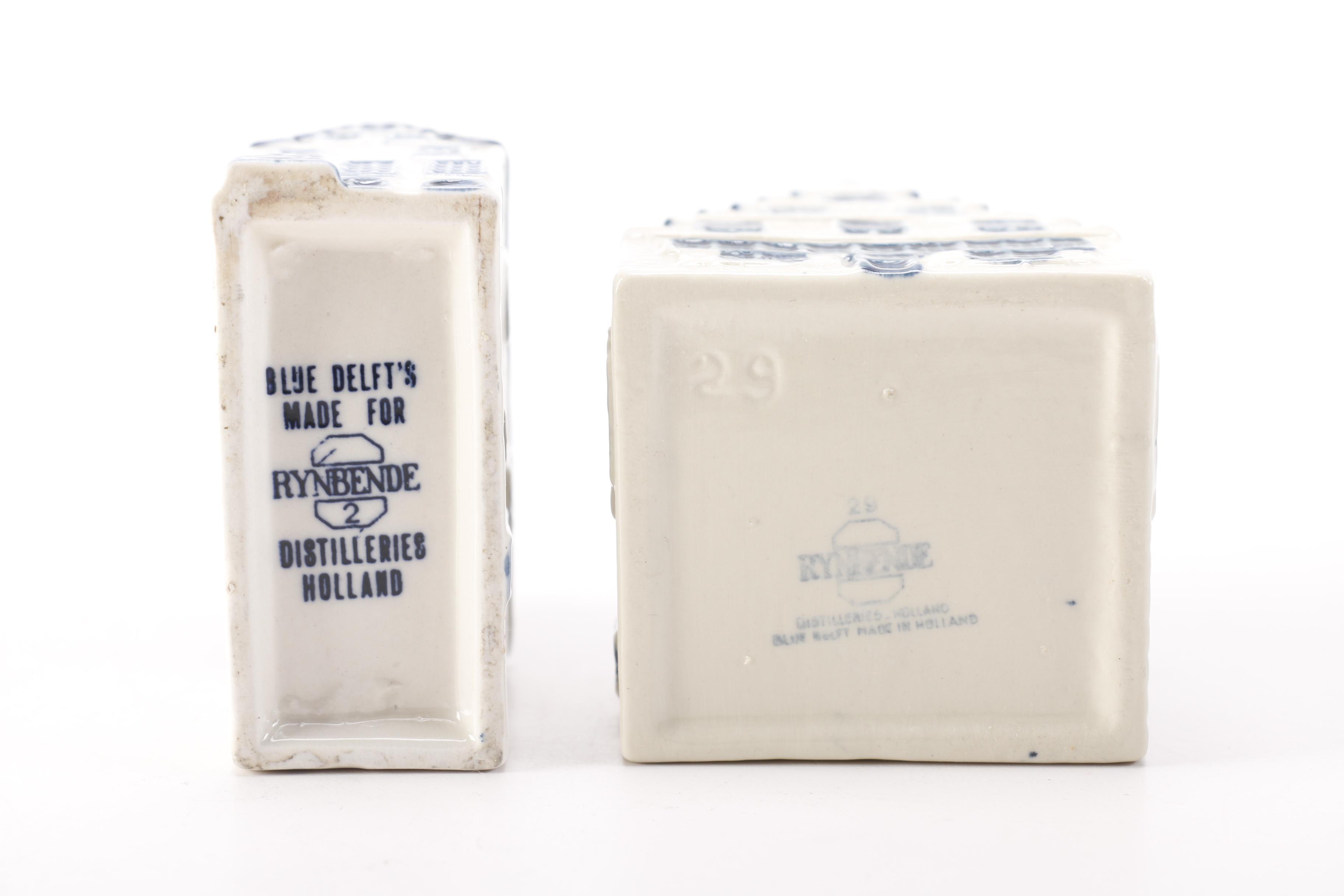 Holland Distillery Decanters Featuring Delft