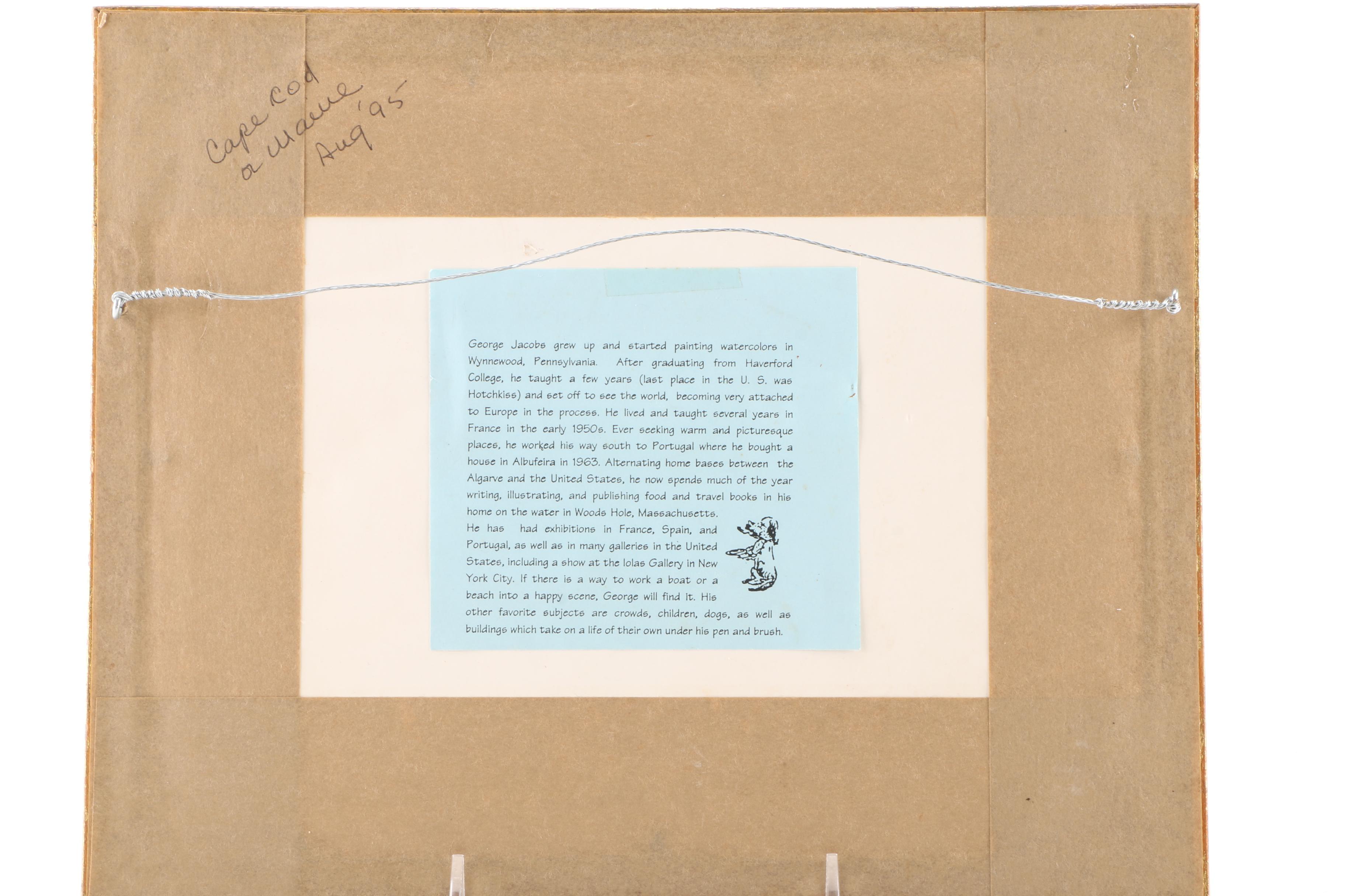 George Jacobs Watercolor "Everybody's Favorite Nobska"