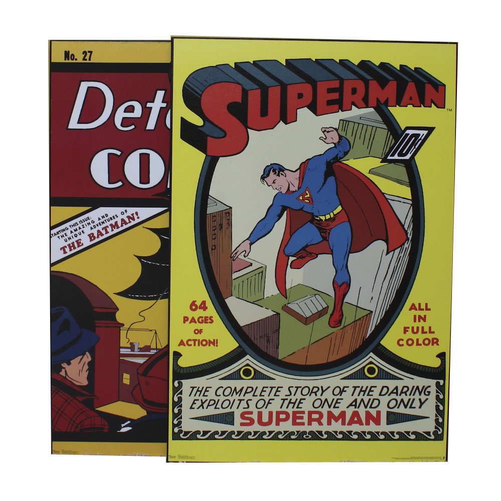 DC Comics Super Hero Wood Wall Signs