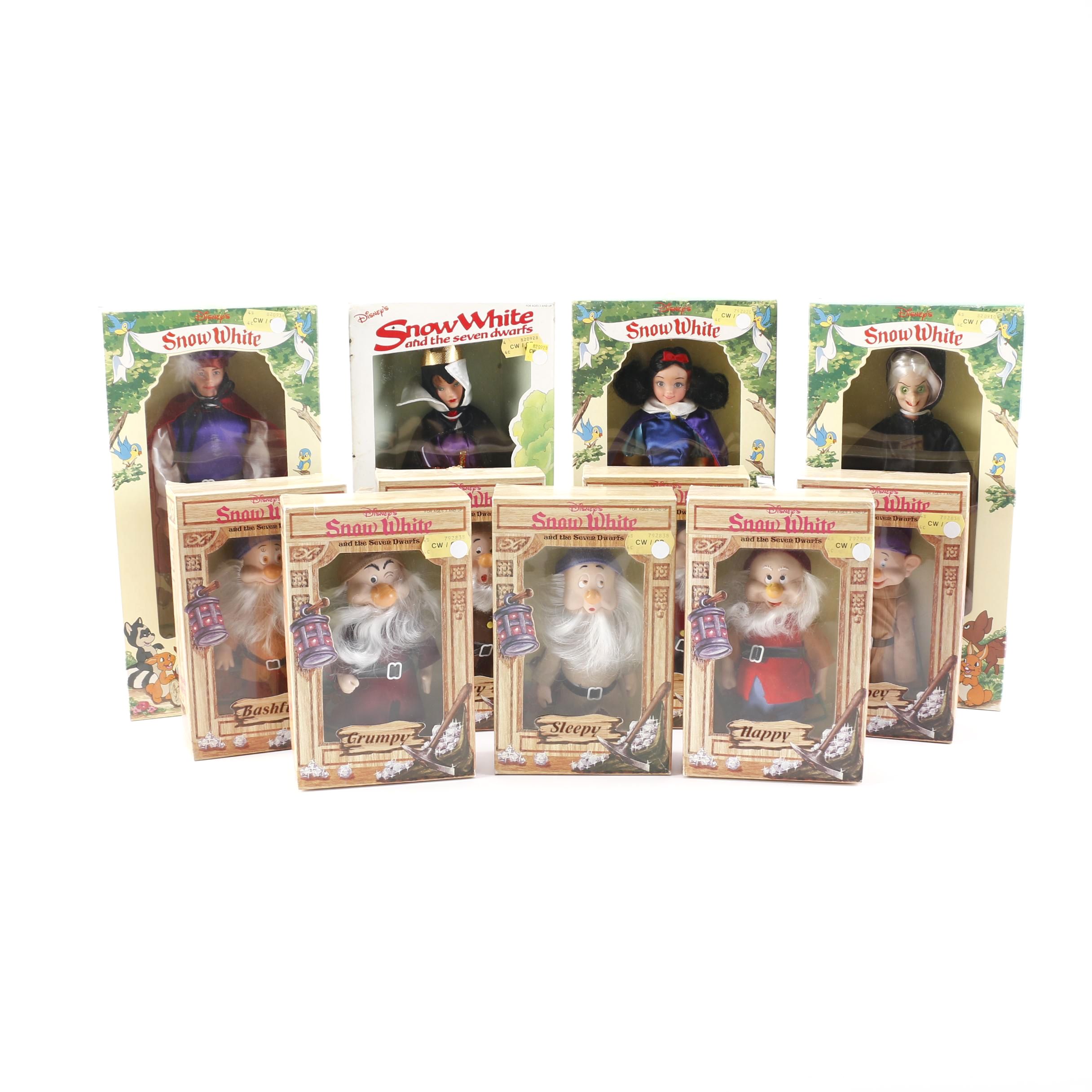 1990 Bikin Disney "Snow White and the Seven Dwarfs" Doll Collection