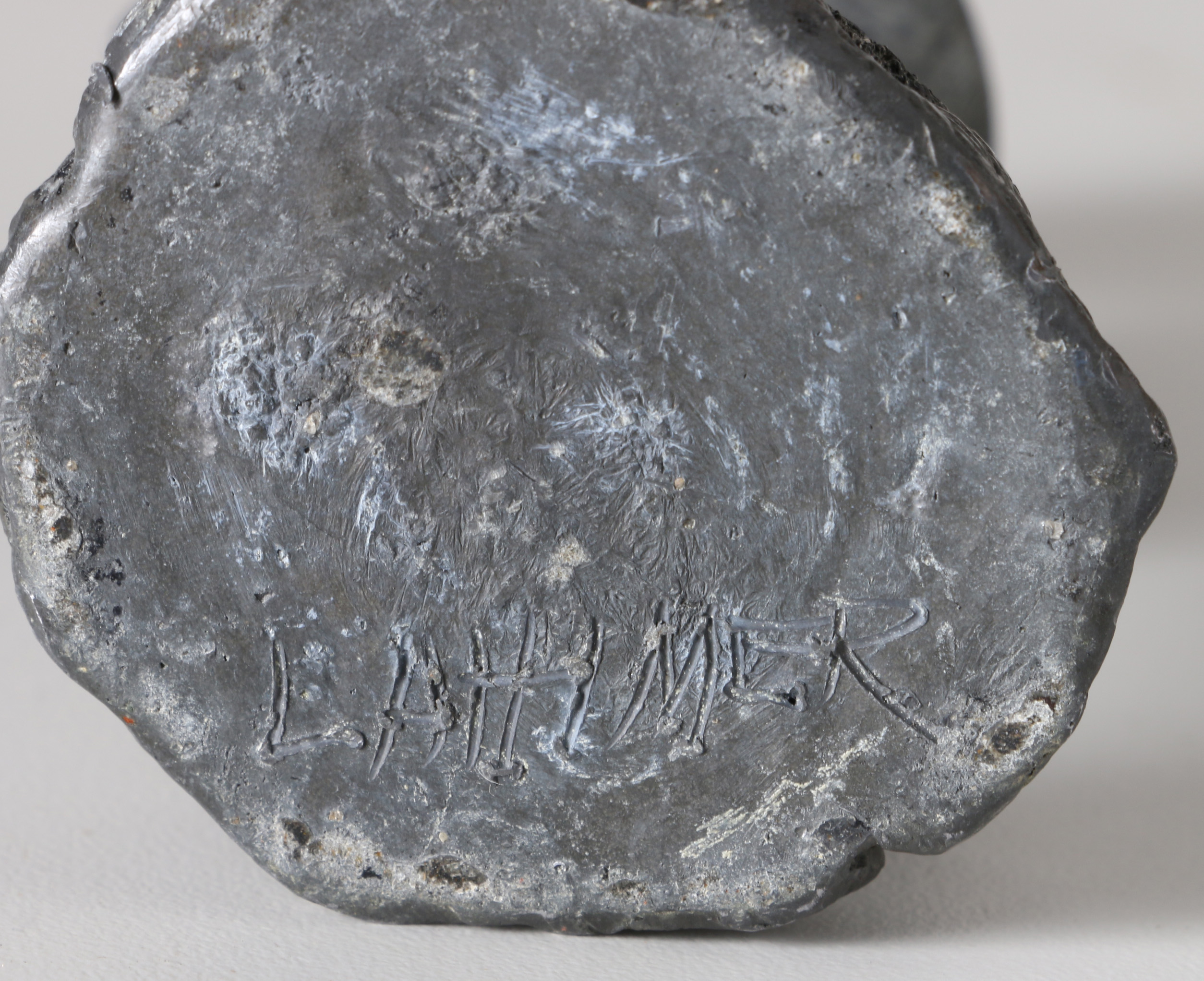 William Lattimer Cast Lead Sculpture of a Young Girl