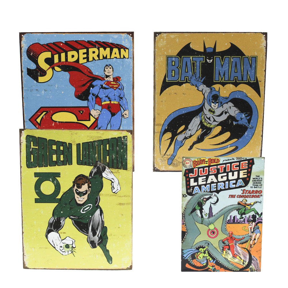 DC Comics Superhero Tin Signs