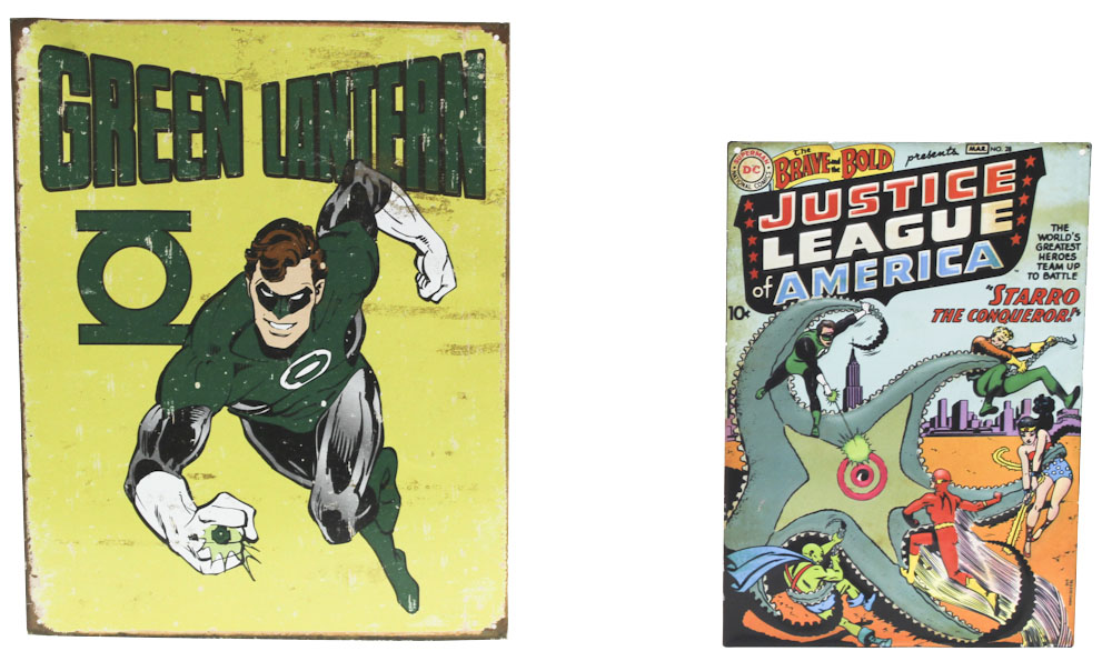 DC Comics Superhero Tin Signs