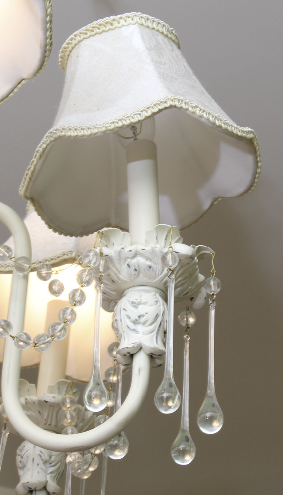 Shabby Chic Glass Teardrop Chandelier