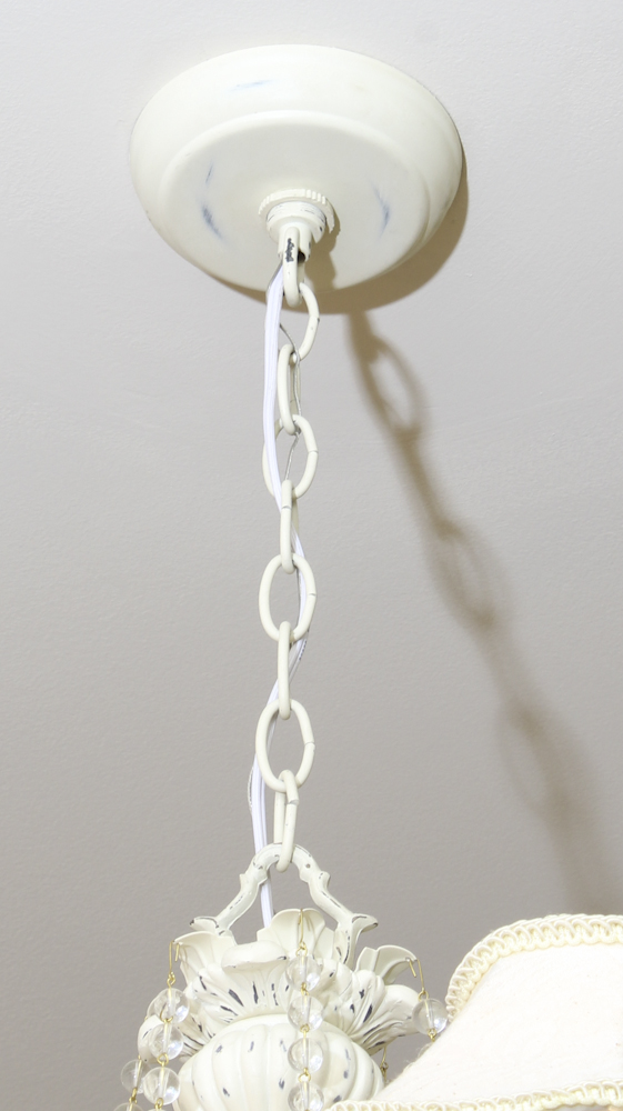 Shabby Chic Glass Teardrop Chandelier