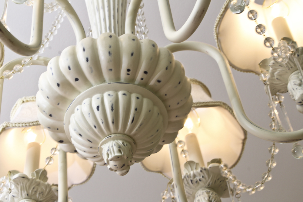 Shabby Chic Glass Teardrop Chandelier