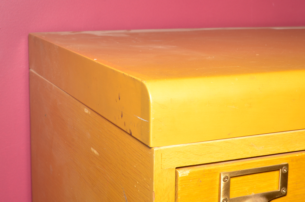 Vintage Library Card Catalog Cabinet