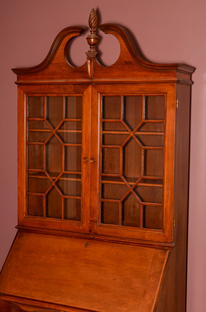 Vintage Chippendale Style Secretary Bookcase