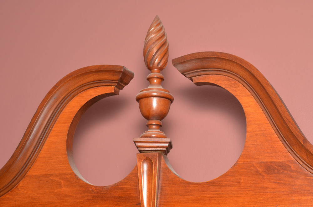 Vintage Chippendale Style Secretary Bookcase