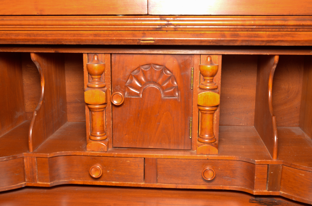 Vintage Chippendale Style Secretary Bookcase