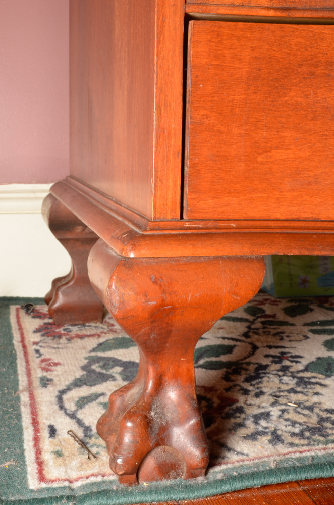 Vintage Chippendale Style Secretary Bookcase