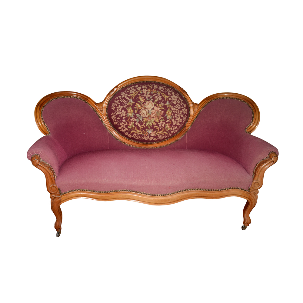 Vintage Rococo Revival Style Sofa