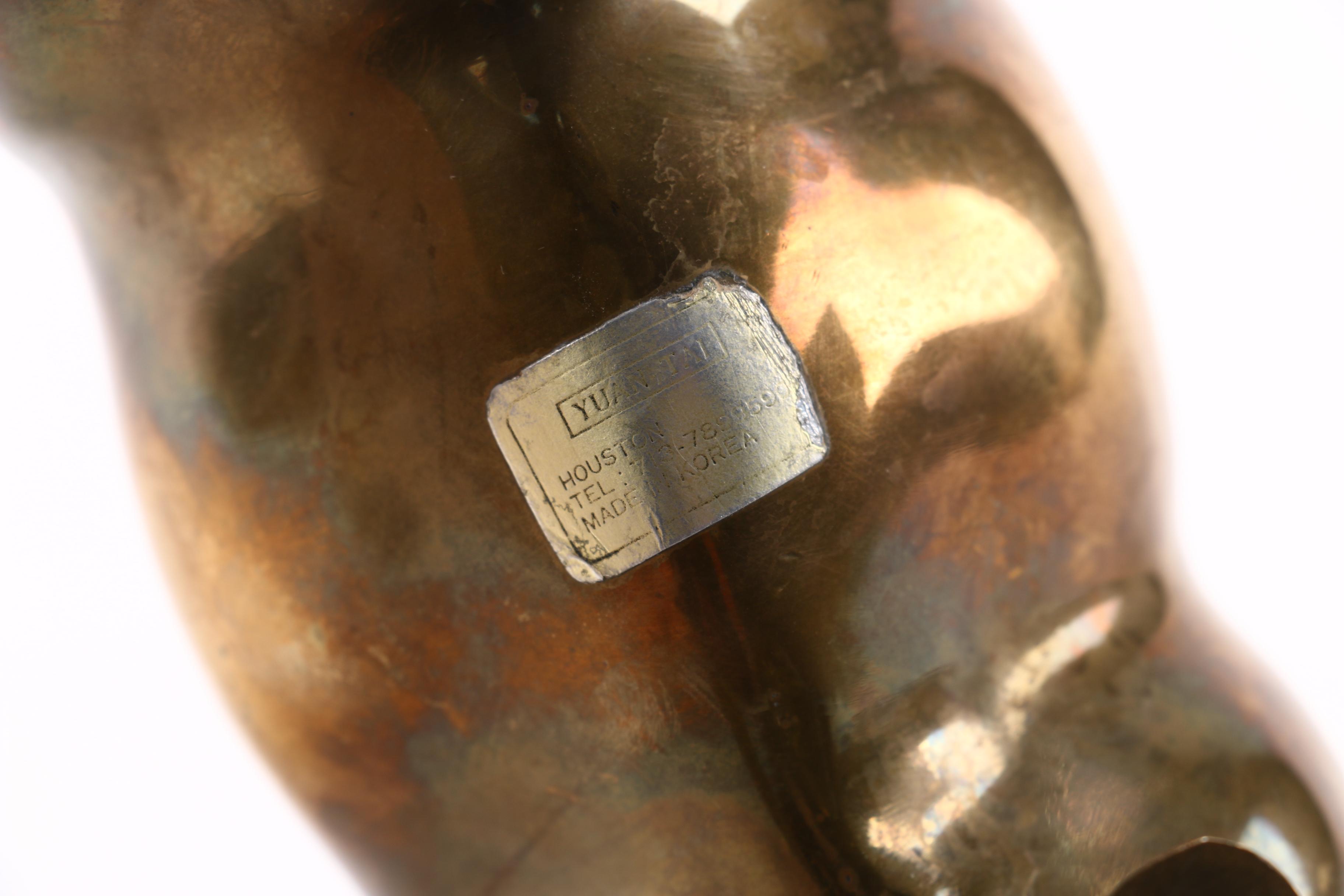 Brass Pig Bank by Yuantai