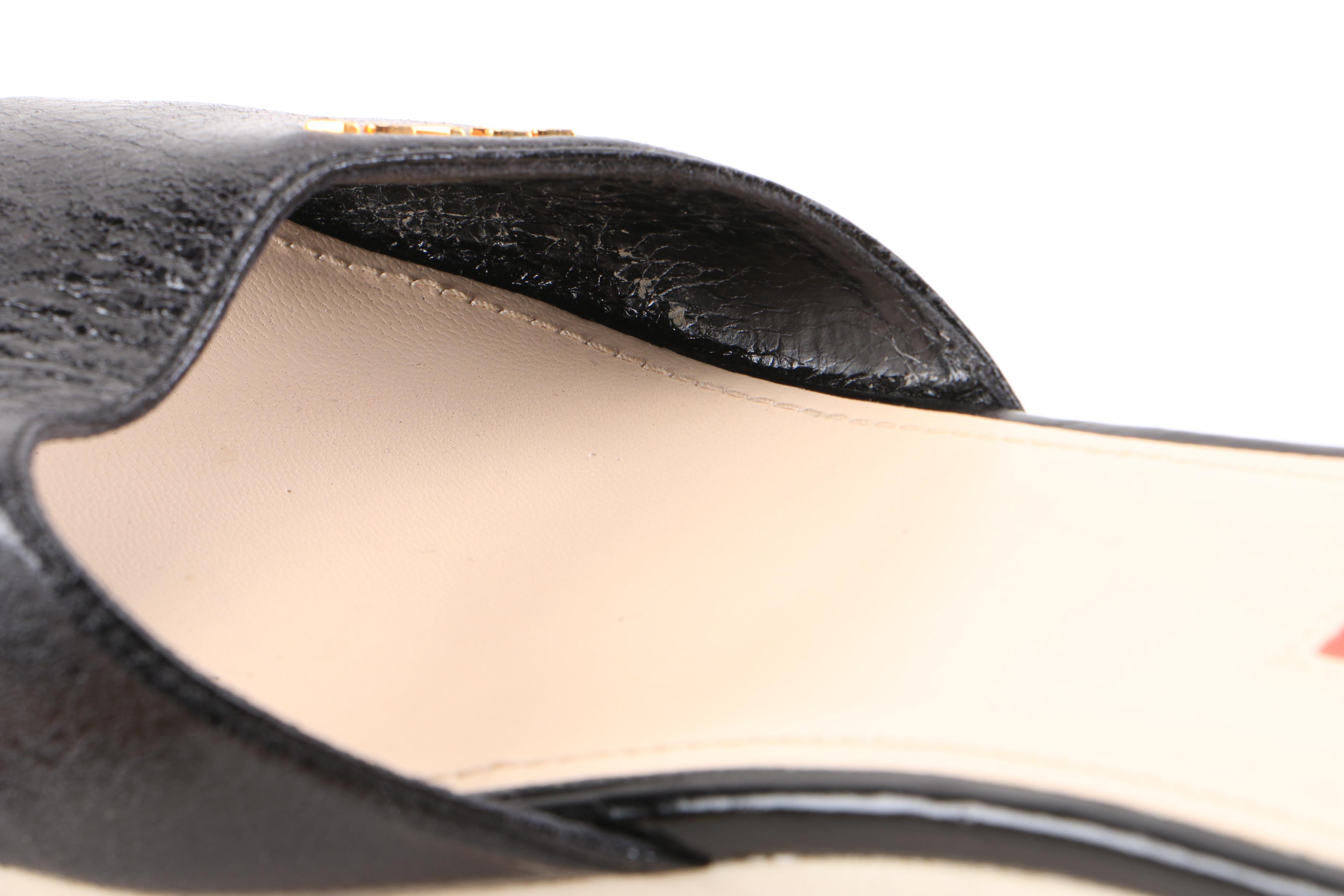 Prada Black Leather and Cork Platform Wedges