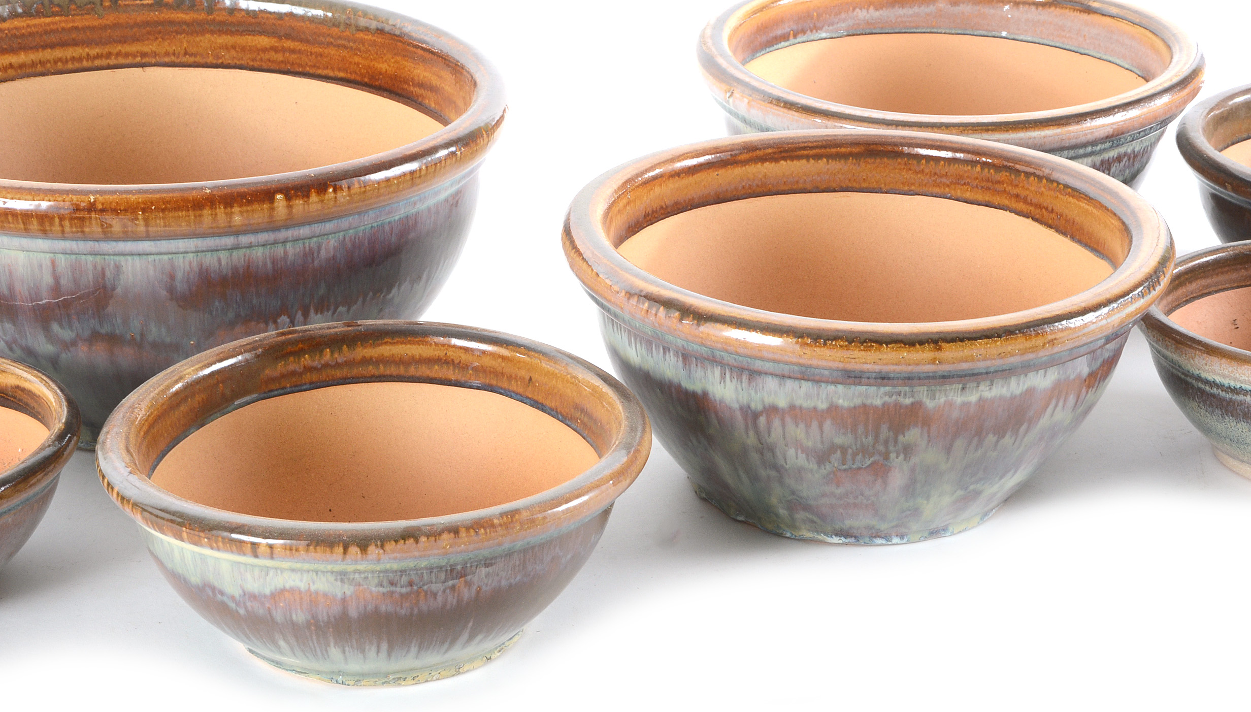 Assorted Glazed Ceramic Garden Planters