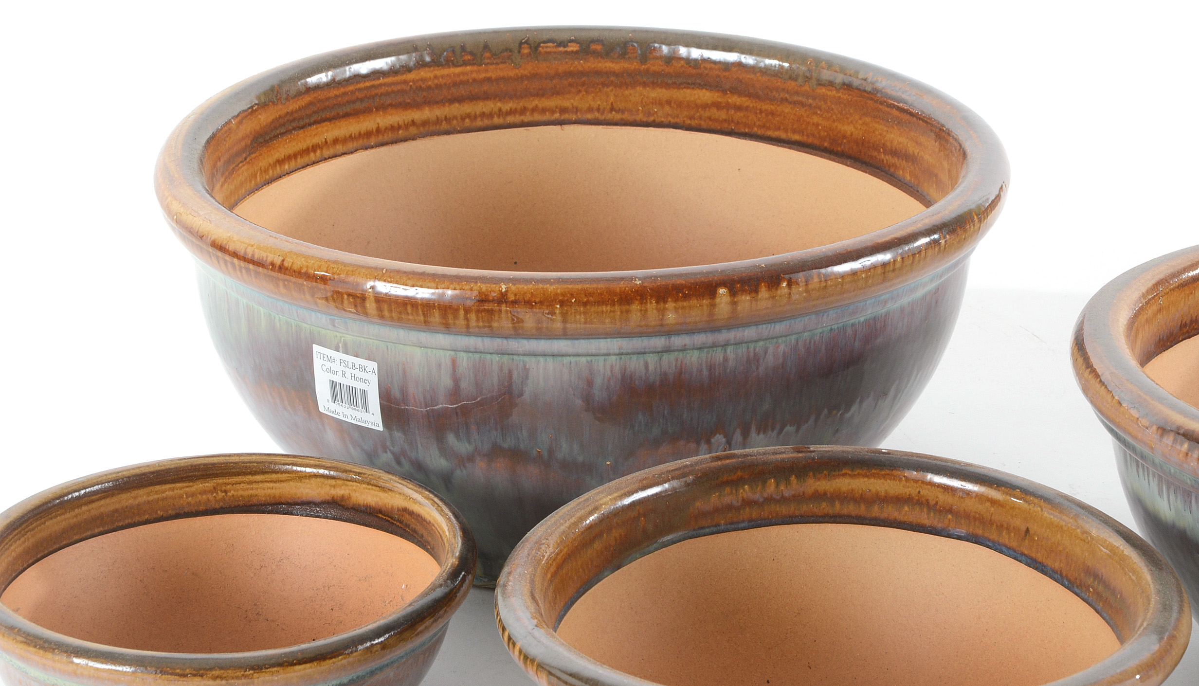 Assorted Glazed Ceramic Garden Planters