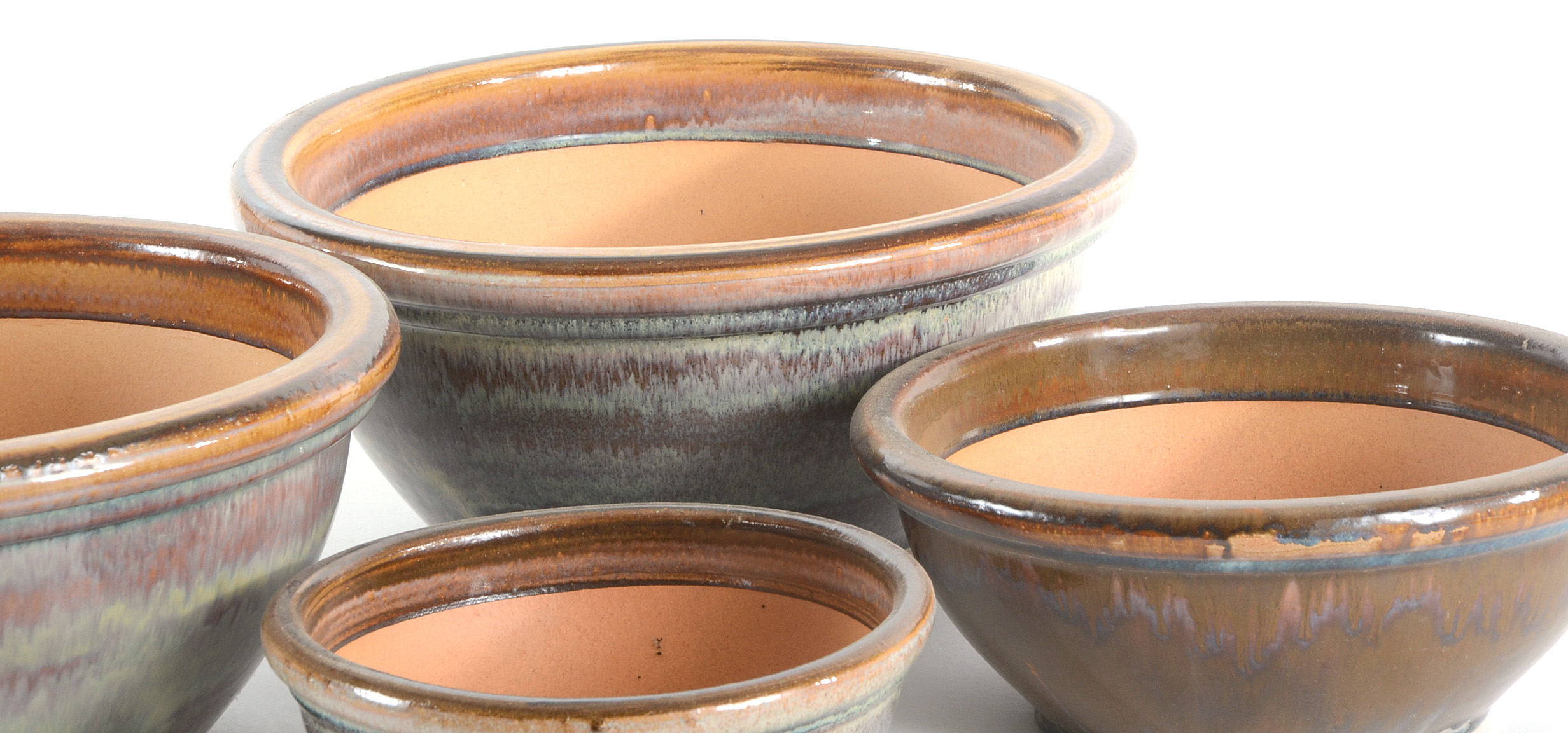 Assorted Glazed Ceramic Garden Planters