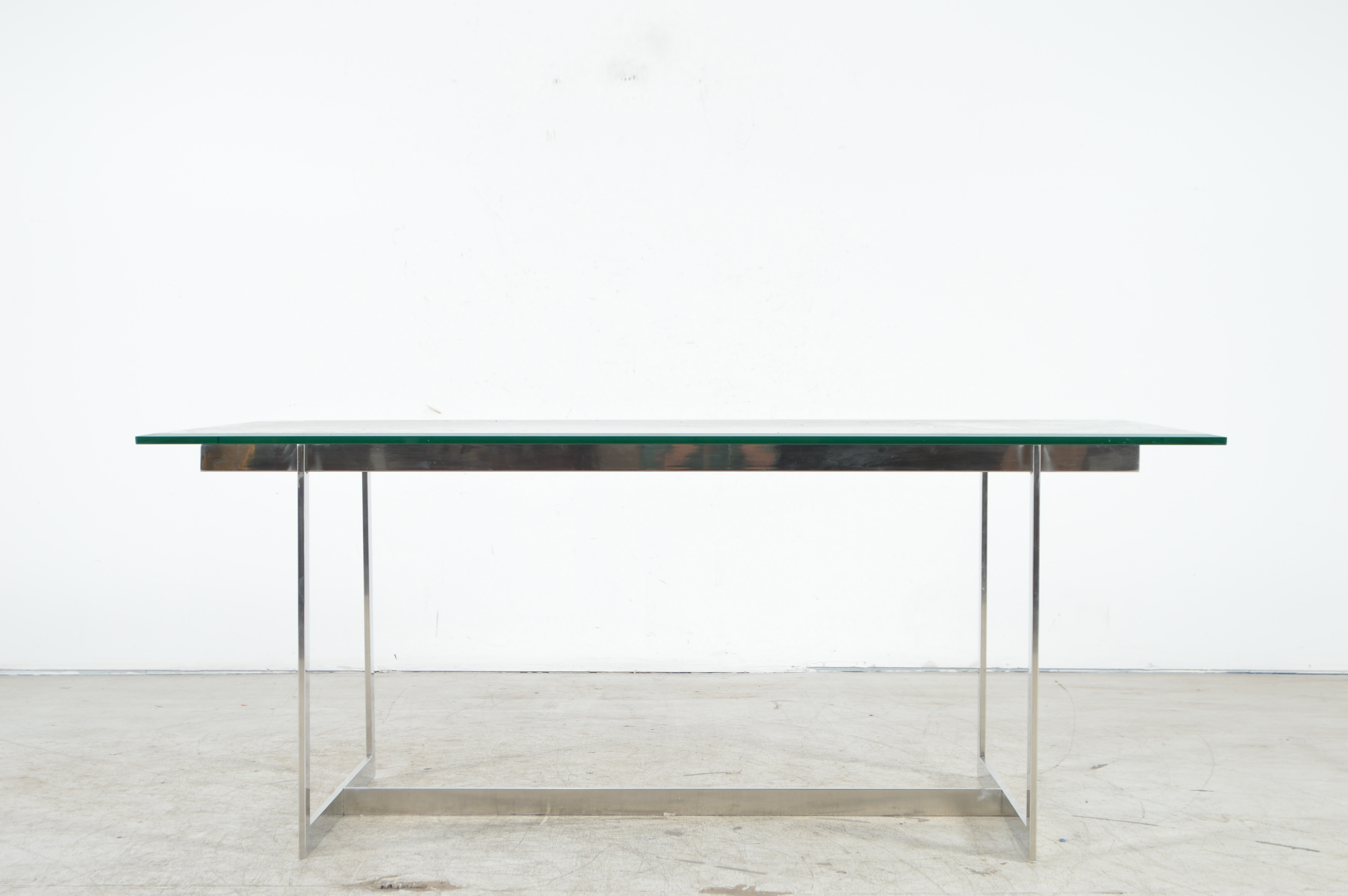 Chrome and Glass Dining Table