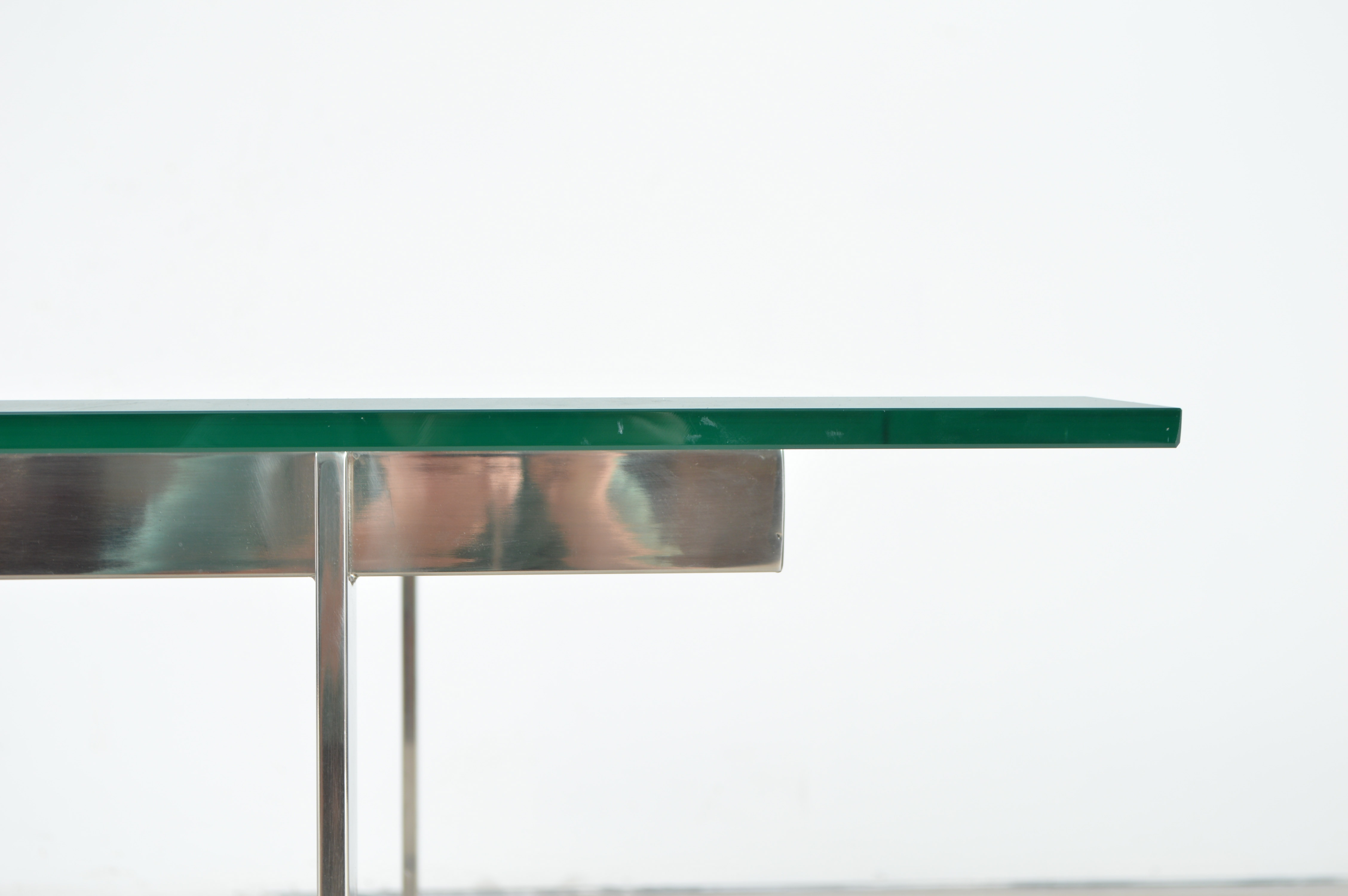 Chrome and Glass Dining Table