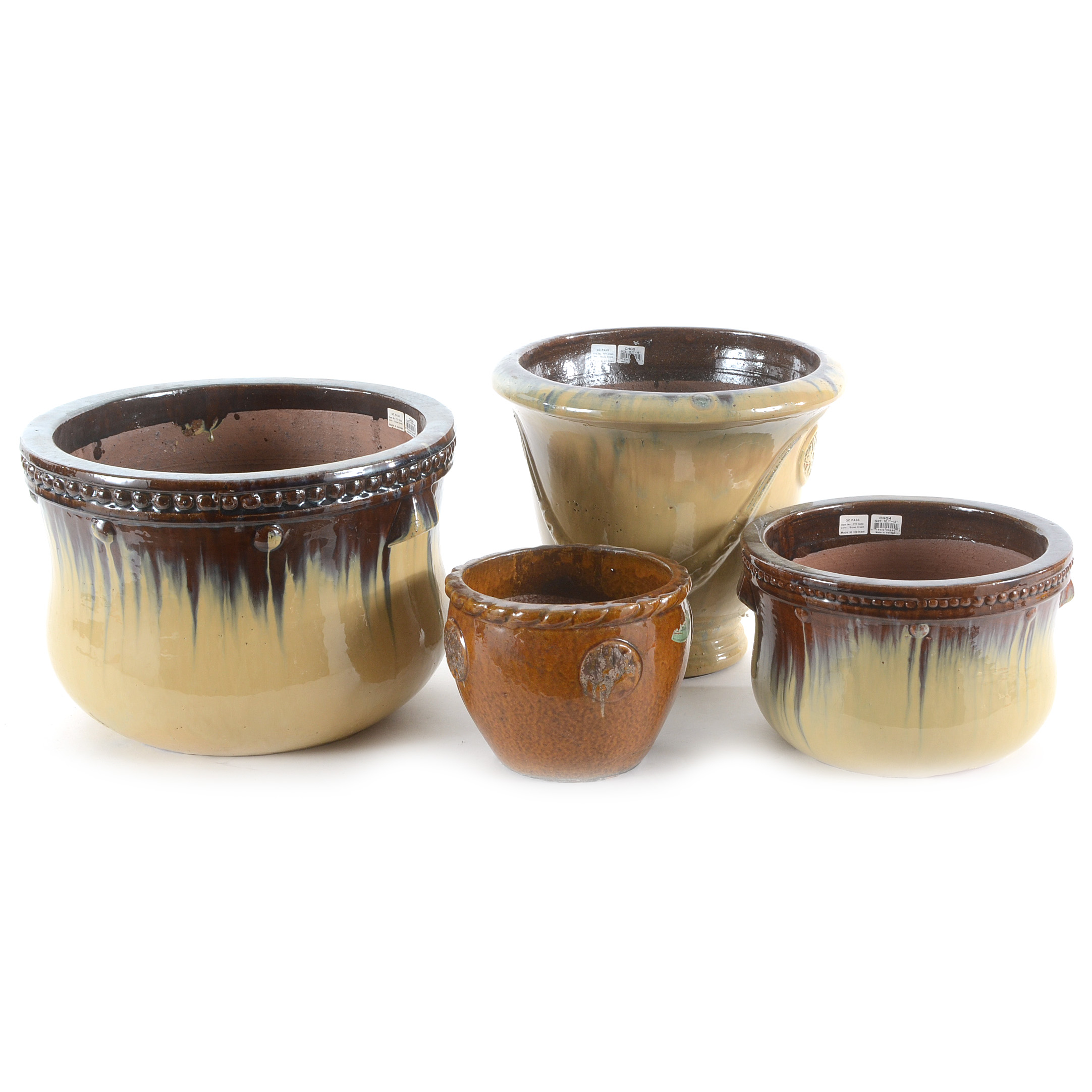 Assorted Glazed Ceramic Garden Planters